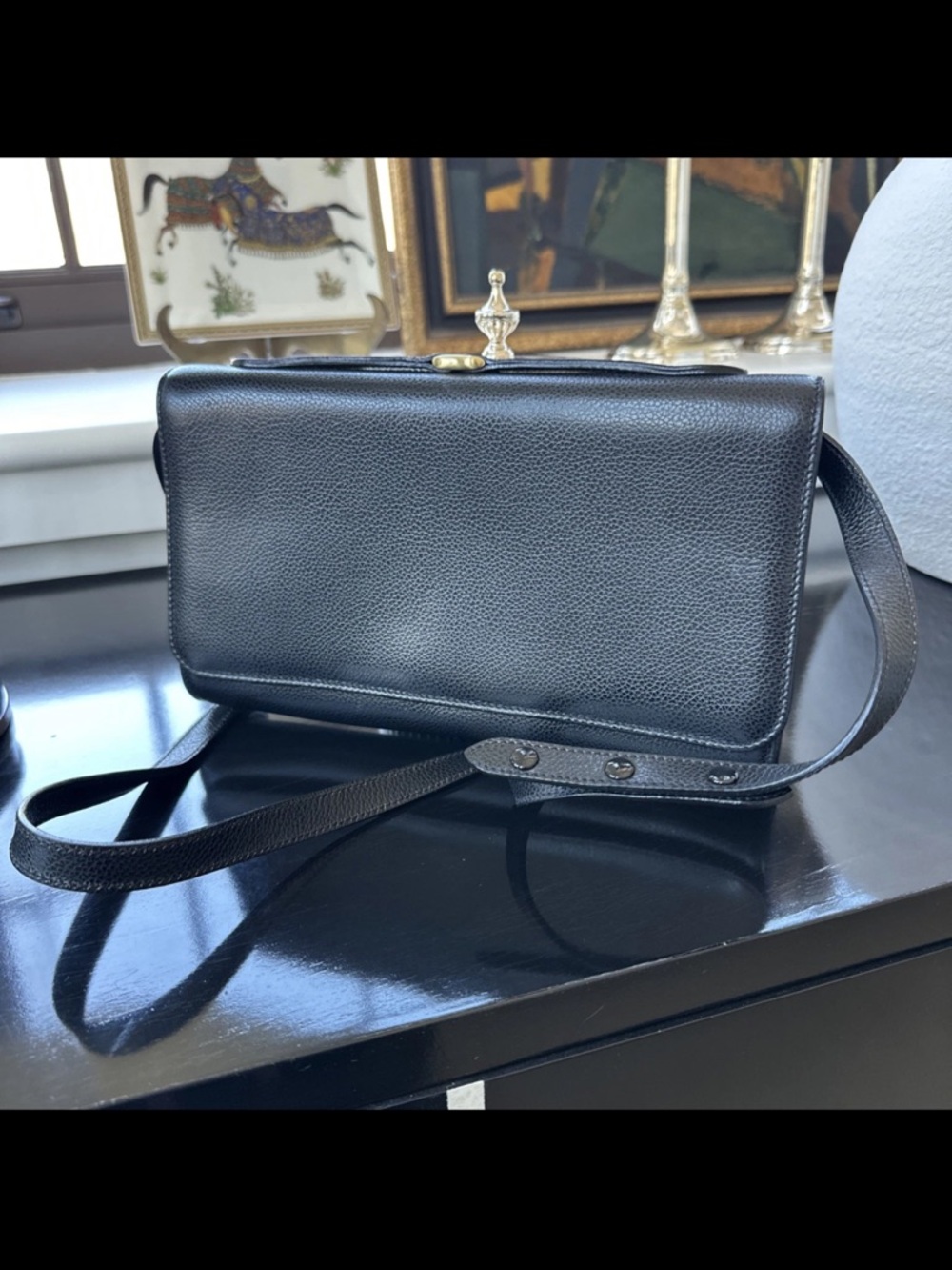 Coach Vintage Carnegie Crossbody Pebble Leather Bag *Made in Italy* BROWN